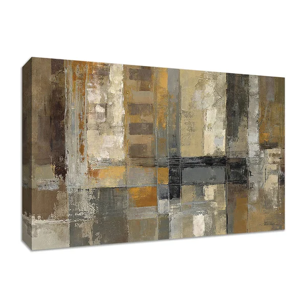 Tangletown Fine Art 'One Way Street' Framed Acrylic Painting Print - Brown