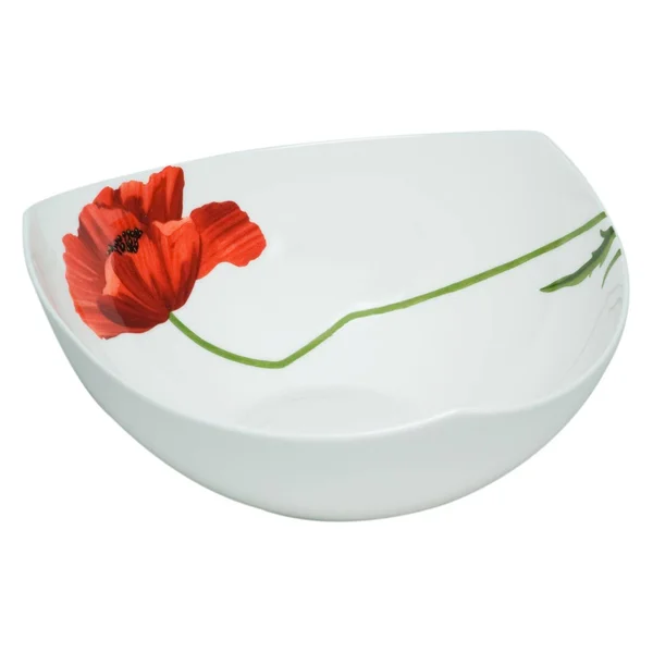 Red Vanilla Summer Sun 9.75 in. Salad Bowl, White