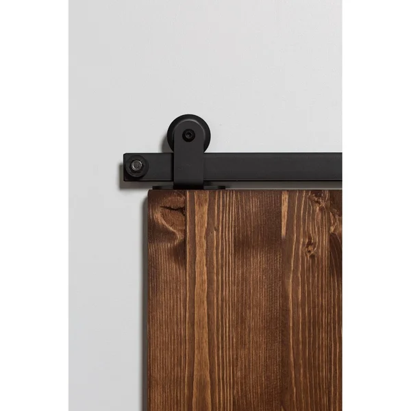 Leatherneck Hardware FTT72K3 72 inch Top Mounted Mini Sliding Barn Door Track An Black