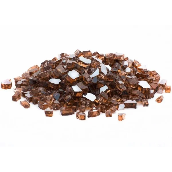 Dragon Glass 1/2x22 20 lb. Medium Copper Reflective Fire Glass