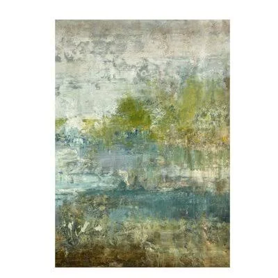 Reflecting Pool III by Timothy O& Toole - Wrapped Canvas Painting Print Chelsea Art Studio Blue/Gray/Green 43x22 H x 30x22 W x 1