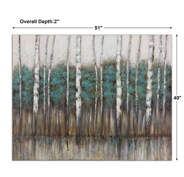 Uttermost Edge of The Forest Hand Painted Canvas Art - 34284