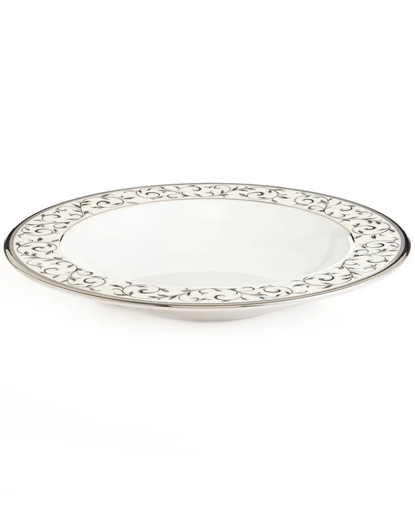 Lenox Opal Innocence Silver Rim Soup Bowl