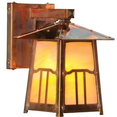 Cryal Outdoor Wall Lantern Loon Peak Fixture Finish: Architectural Bronze - Shade Finish: Frosted Seedy, Size: 16.25x22 H x 8.75x
