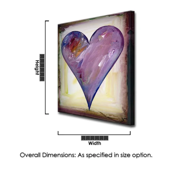 Ready2HangArt Zane Heartwork Lilly 2 Piece Painting Print on Canvas Set - 30x22 H x 24x22 W x 1.5x22 D