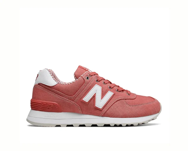 New Balance Womens 574 Shoes Spiced Coral/White Size 7.0