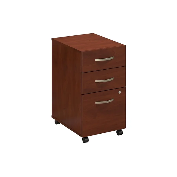 Bush Business Furniture 3 Drawer Mobile File Cabinet, Storm Gray