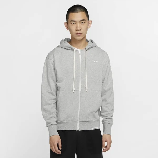 Nike Men's Dri-Fit Standard Issue Full-Zip Basketball Hoodie, Small, Dark Grey Heather