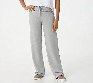 Barefoot Dreams Malibu Collection Luxe Lounge Rib Mix Pants - Size X-Large, He Gray