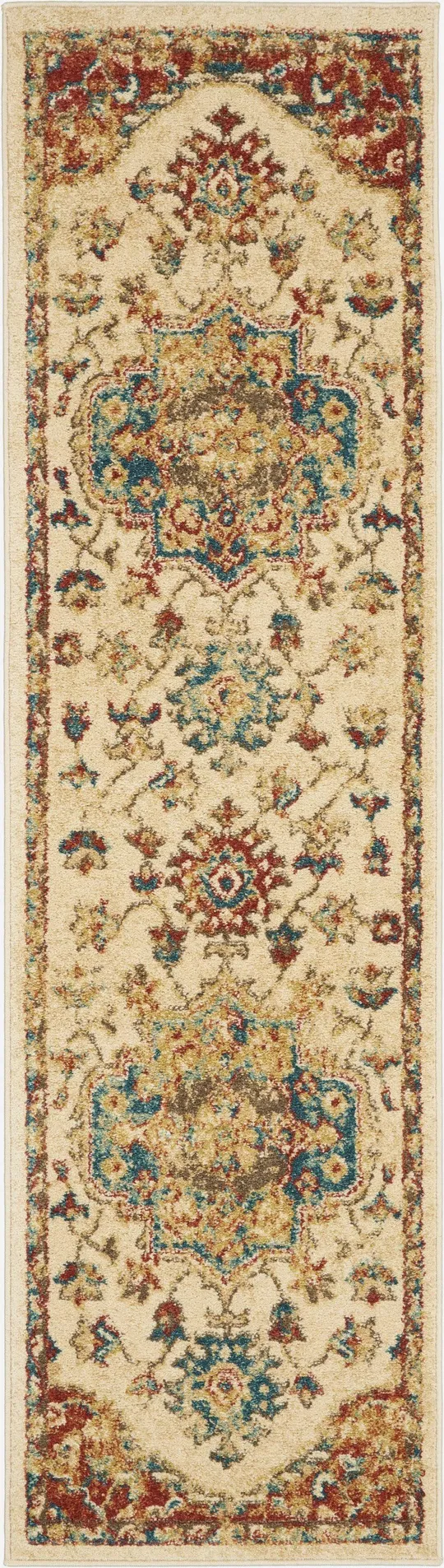Nourison Traditional Vintage Area RUG: 3& x 5& Ivory