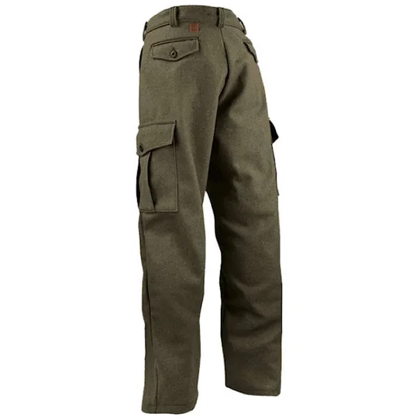 Big Bill 18 oz. Merino Wool Cargo Pants - Drab Olive Green, 46 33