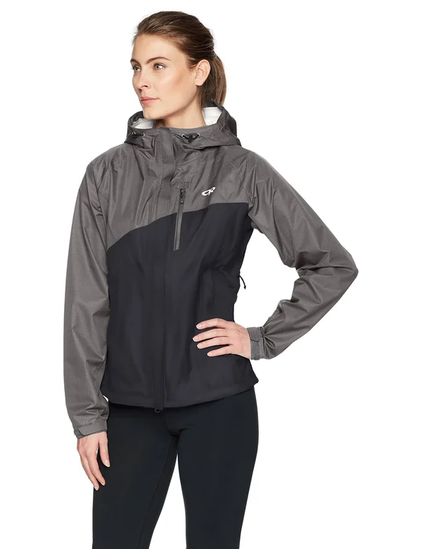 Outdoor Research Panorama Point Jacket - Women's Charcoal Herringbone/Black, S