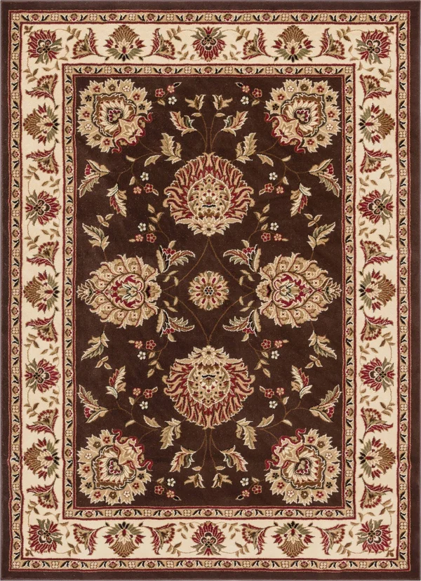 Well Woven Timeless Abbasi Traditional Persian Oriental Botanical Brown 3&11 inch x 5&3 inch Area Rug