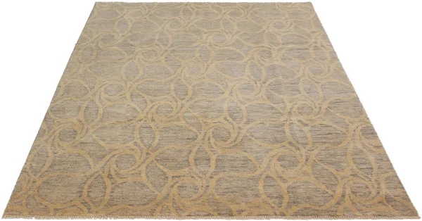 ECARPETGALLERY Hand-Knotted Finest Ushak Grey Wool Rug - 8'0 x 9'9