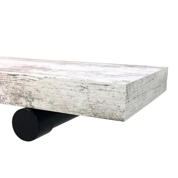 InPlace 42-Inch Distressed White Shelf w/Bracket