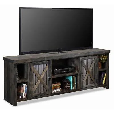 Corning Solid Wood TV Stand for TVs Up to 88x22 Loon Peak Color: Charcoal
