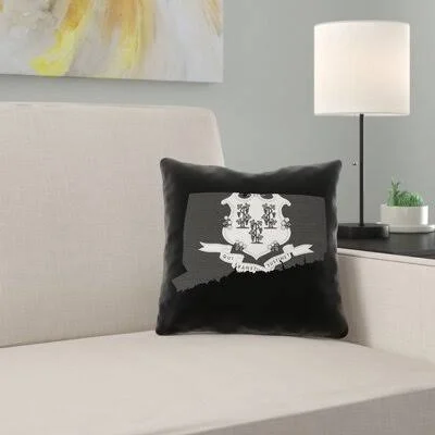 Brumit Connecticut Flag Pillow in, Spun Polyester Double Sided Print/Throw Pillow East Urban Home Size: 20x22 x 20