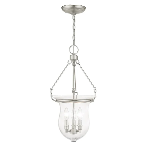 Livex Lighting 50296-91 Canterbury 3-Light Pendant - Brushed Nickel