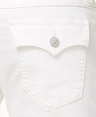True Religion Men's Ricky W Flap Straight Fit Jeans - Optic White - Size 31