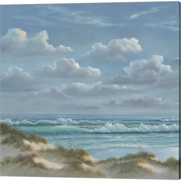 Great Art Now Shoreline by Georgia Janisse 3 Piece Canvas Art Set Each 14W x 14H - Size: 14 x 14, Blue