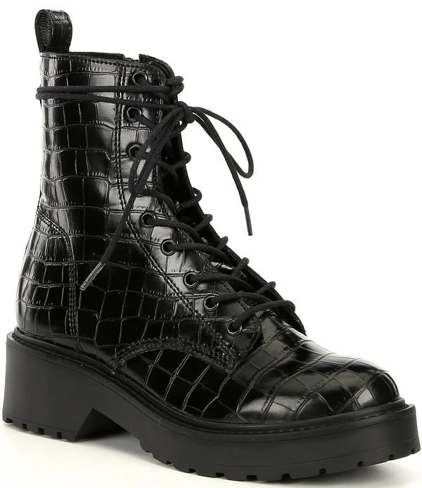 Steve Madden Tornado Boot (Black Croco) Women's Boots