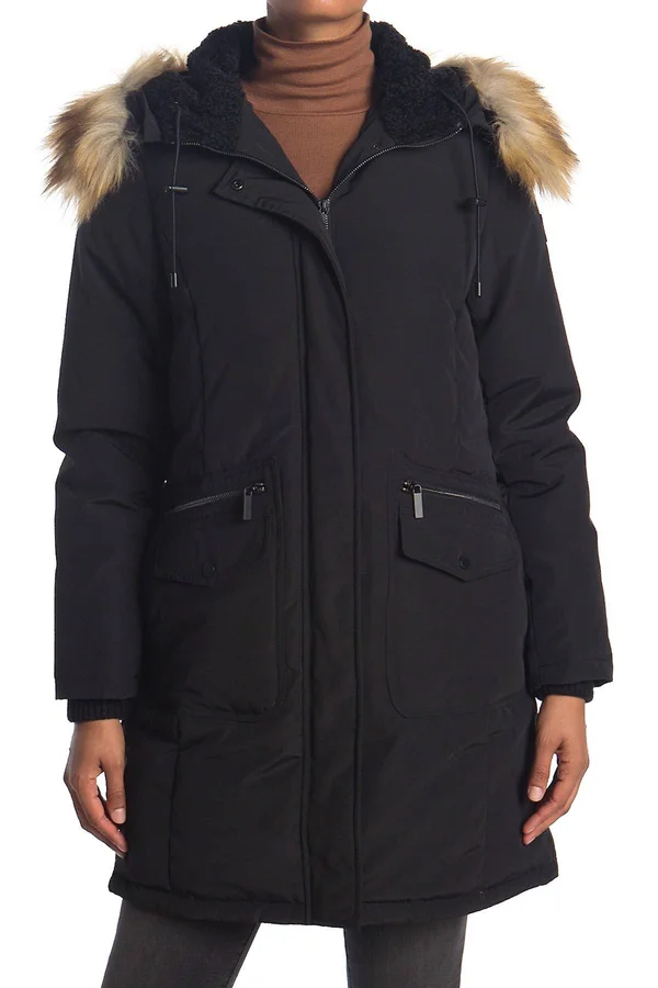 French Connection Womens Down Winter Parka Coat