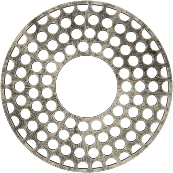 Ekena Millwork CMPP34FFAWS 34x22OD x 12 3/8x22ID x 1x22P Fink Architectural Grade PVC Pierced Ceiling Medallion, Antiqued Warm S