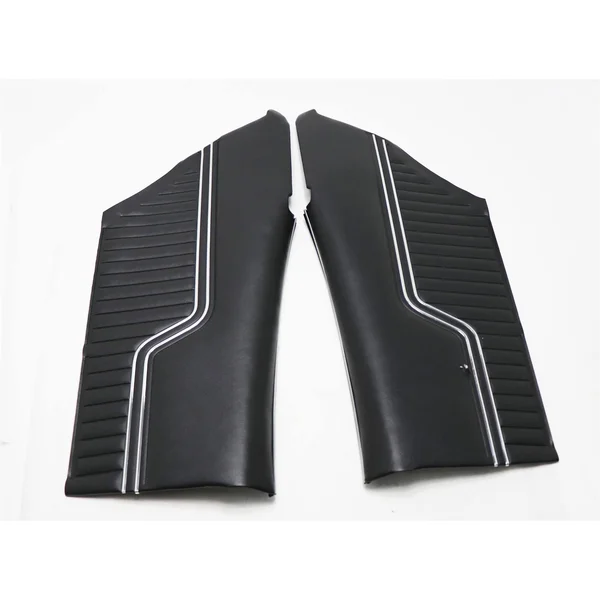 1970-1972 Chevelle Coupe Rear Door Panels, Pre-Assembled, Black