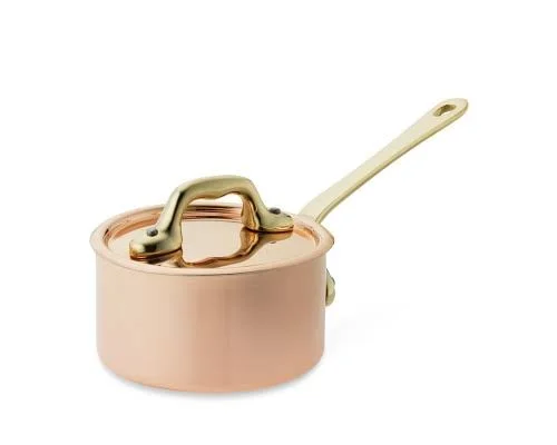 Mauviel M&heritage Mini Copper Small Saucepan with Lid - 0.4qt