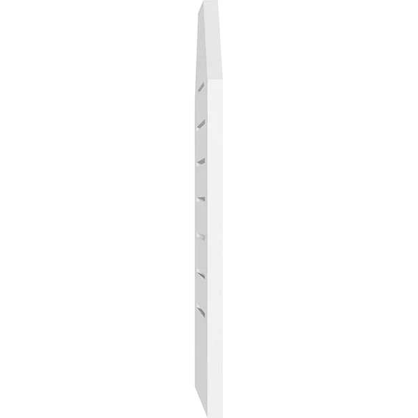 Ekena Millwork GVPOT12X3401SF 12x22W x 34x22H Octagonal Top Surface Mount PVC Gable Vent: Functional, w/ 3-1/2x22W x 1x22P Stand