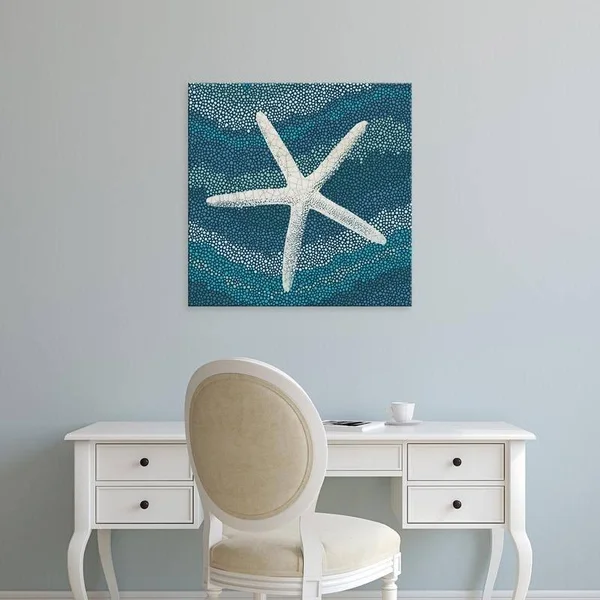 Easy Art Prints Alan Blaustein's 'Sea Glass IV' Premium Canvas Art - 24 x 24 - Modern Black Frame