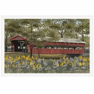 'Pottersburg Bridge' by Billy Jacobs - Picture Frame Painting Print on Paper Gracie Oaks