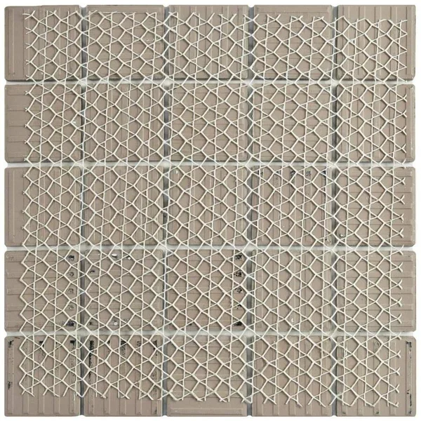 SomerTile Wtcrspgr Utopia Porcelain Mosaic Floor and Wall Tile 12 inch x 12 inch Palm Green