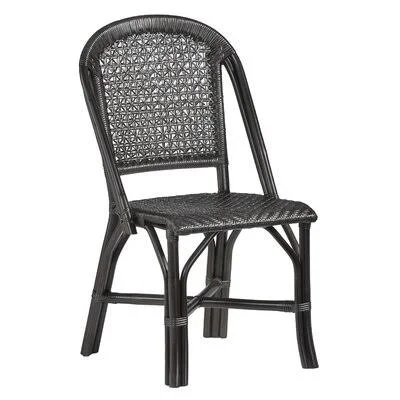 Mylah Rattan Side Chair in Black Sand & Stable