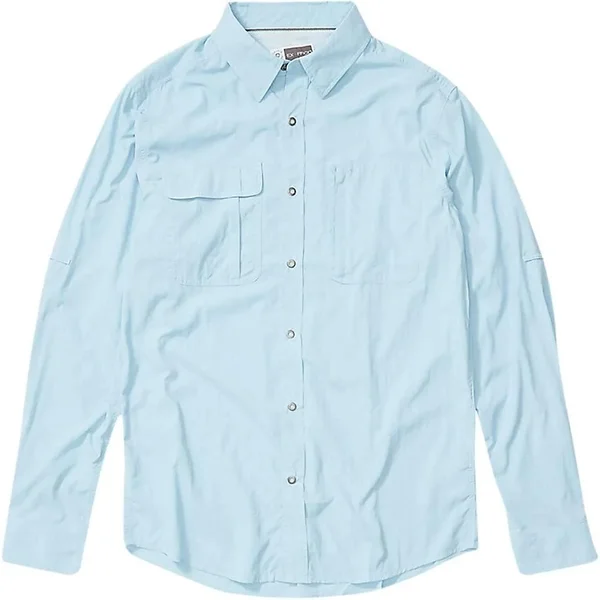 ExOfficio Men's BugsAway Halo LS Shirt - Large - Blue Bell