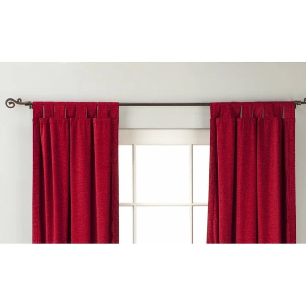 Burgundy Tab Top Velvet Curtain - Drape, Panel - Piece