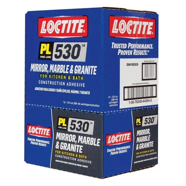 Loctite PL 530 10 fl. oz. Mirror, Marble and Granite Adhesive (12-Pack) 1693636