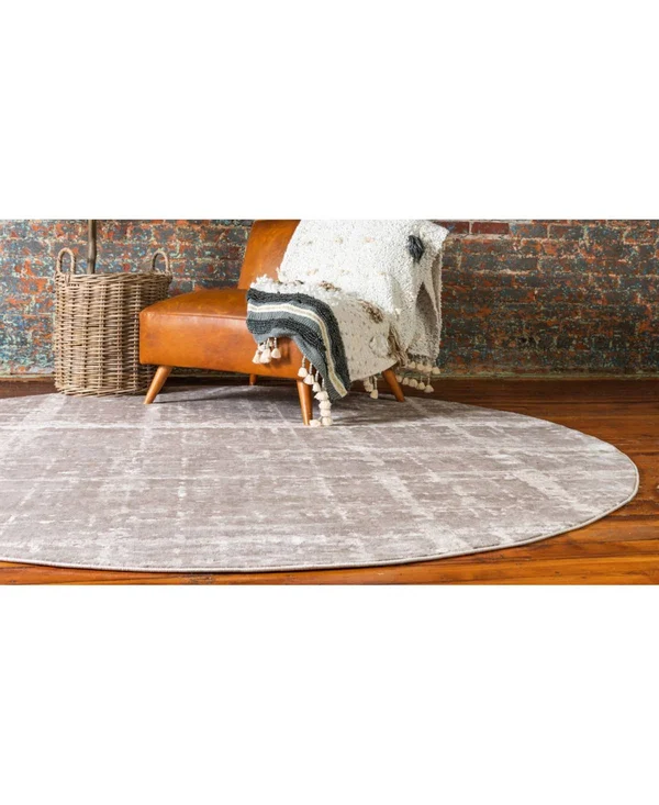 Jill Zarin Lexington Avenue Uptown Area Rug - 8& x 8& Round - Light Brown