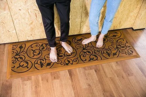Amcomfy Kitchen Anti Fatigue Mat Comfort Floor Mats 24 by 70 inch - Antique Series