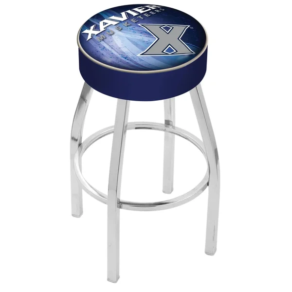 Holland Bar Stool Xavier 30 inch L8C1 Cushion Seat with Chrome Base Bar Stool