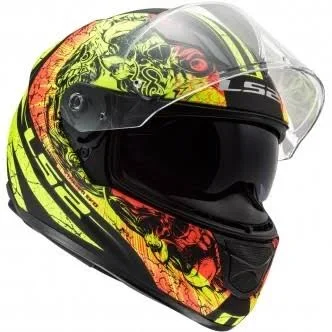 LS2 FF320 Stream Evo Throne Helmet (Matt Black|Yellow)