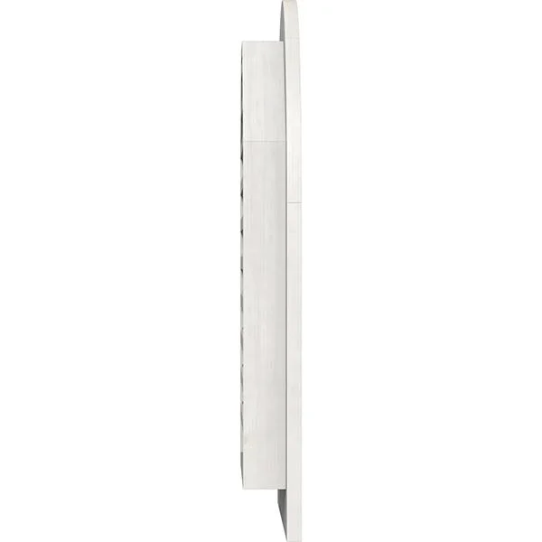 Ekena Millwork GVWRT20X2001RFPWR 20x22W x 20x22H Round Top Gable Vent (25x22W x 25x22H Frame Size): Primed, Functional, Rough Sa