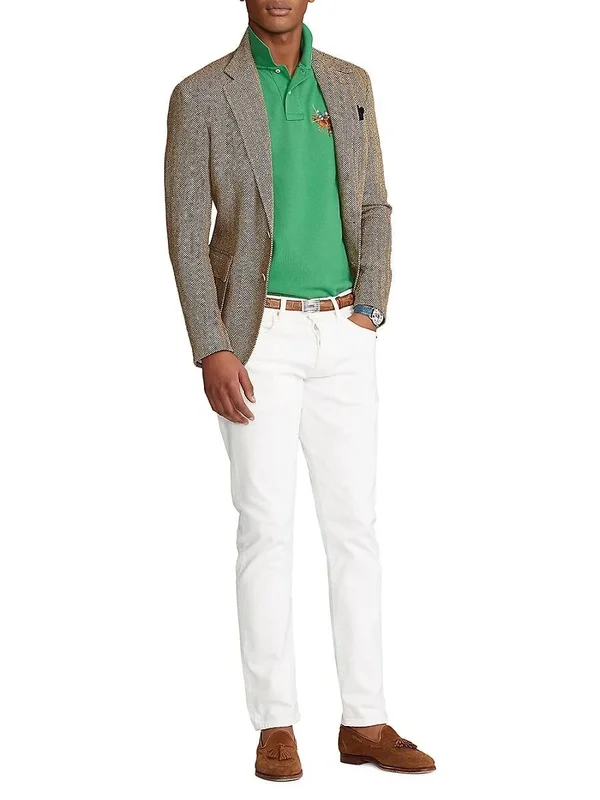 Polo Ralph Lauren Men's Custom Slim Fit Mesh Polo Shirt - Green - Size Small