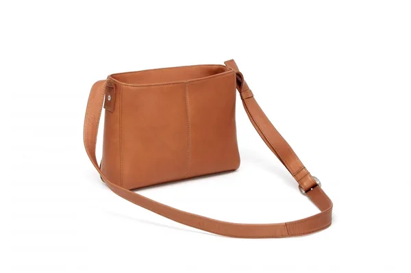 Le Donne Leather Top Zip Crossbody Bag (Tan)