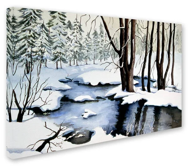 Trademark Global Arie Reinhardt Taylor &Snow Trees& Canvas Art (32 in. W x 22 in. H)