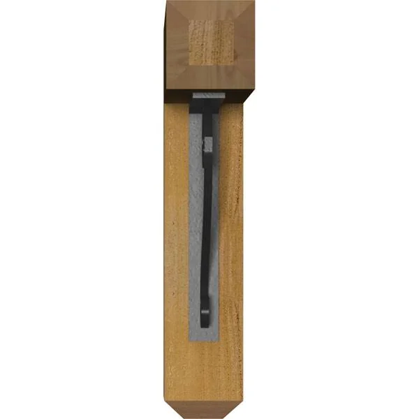 4x22W x 18x22D x 20x22H Edwards Craftsman Ironcrest Rough Sawn BRACKET - Western Red Cedar (1 1/2x22W x 10x22D x 12x22H Iron Brac