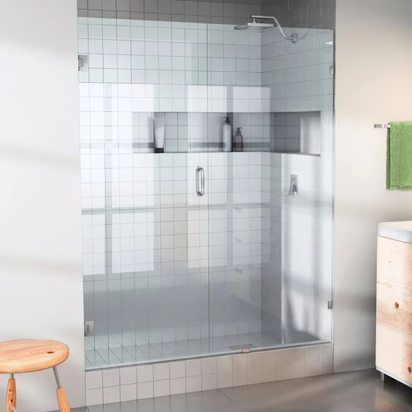 Glass Warehouse 78 x 34x22 Frameless Shower Door - Wall Hinge