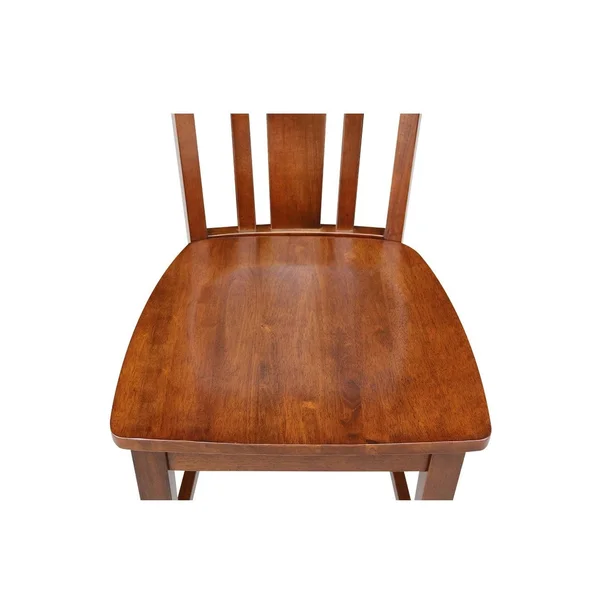 International Concepts Espresso 42x22 Round Pedestal Gathering Height Table with 2 Counter-Height Stools