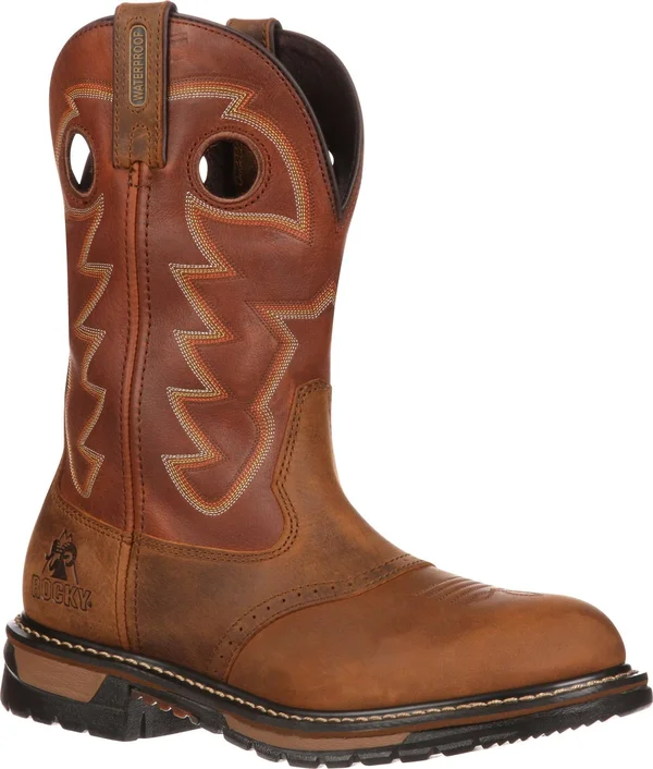Rocky FQ0002775 Original Ride Branson Saddle Roper Western Boot - Brown