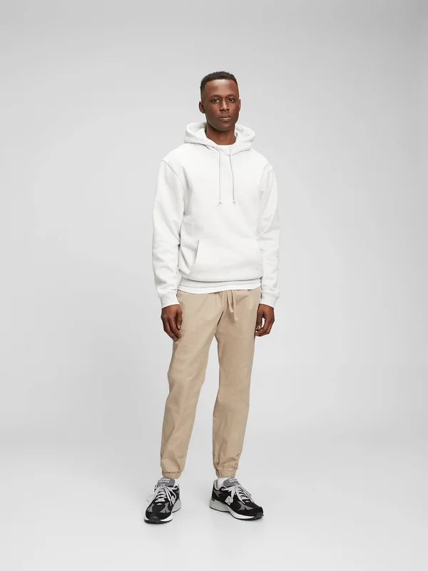 Gap Men's Slim Canvas Joggers with Gapflex Iconic Khaki Size XL